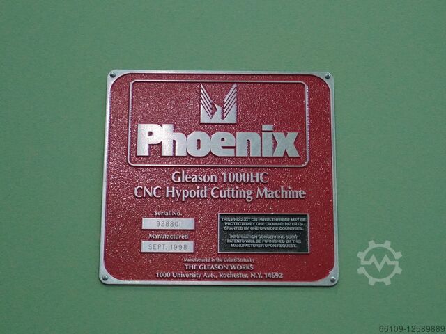 Gear cutting machine for bevel gears Gleason Phoenix 1000 HC