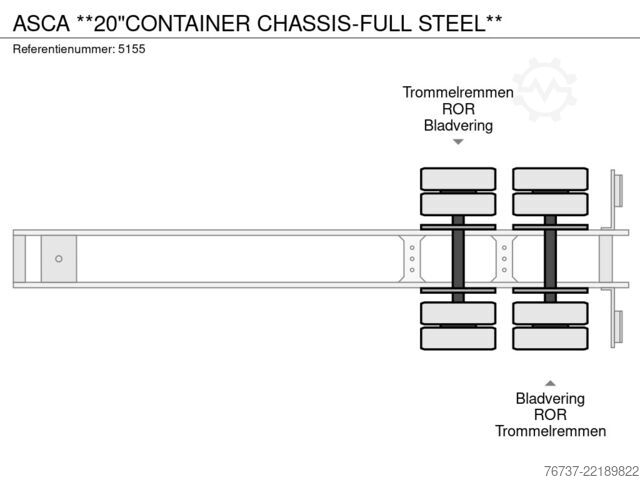 Containertransport ASCA **20"CONTAINER CHASSIS-FULL STEEL**