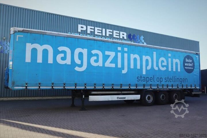 Curtain sided Krone SD Dutch Registration, 3-Axle, Lift Axle, Air Susp