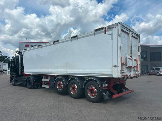 Tipper semitrailer BENALU Bulkliner S95 Alu Kipper 51m³ Elektr. Verdeck