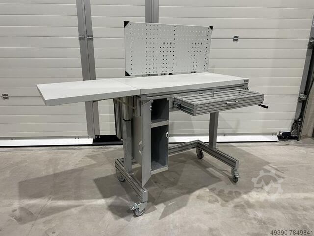 ESD electrostatically protected workbench, height-adjustable work table, electric workbench, work ta HANDKE Industrie Technik