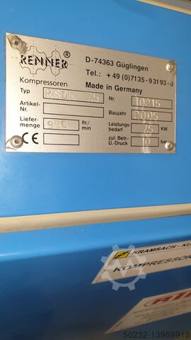 Screw air compressor Renner RSDK 7,5