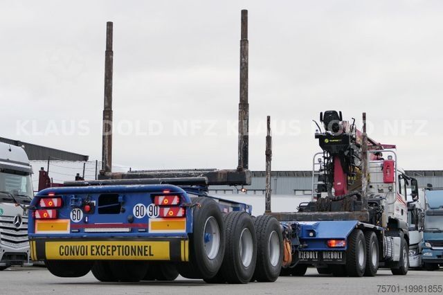 Logging truck MAN TGS 33.500 Holztransport Kran Langholznachläufer