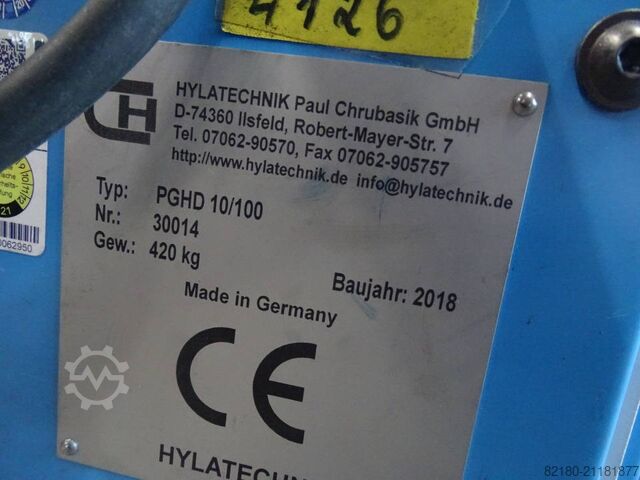 Hydraulische Presse Hylatechnik PGHD 10/100