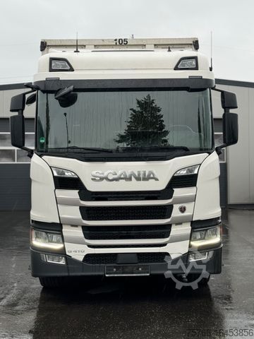 Flatbed truck with tarp SCANIA G 410 L / 2 x LBW / LENKACHSE / KOMPLETTZUG