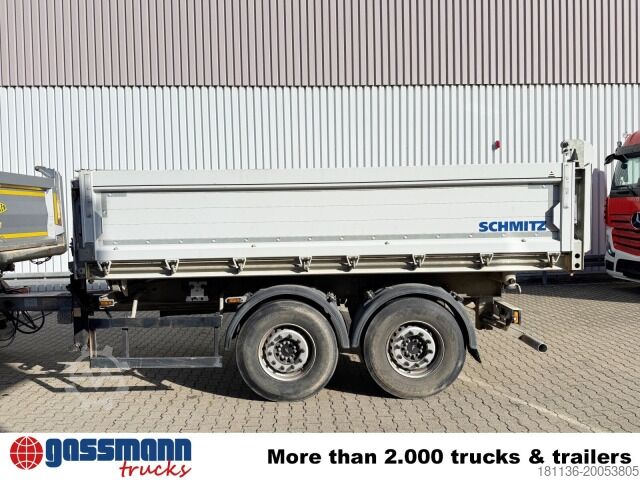 Three-way tipper trailer Schmitz ZKI 18-4.9, Alu-Bordwände, ca. 10m³