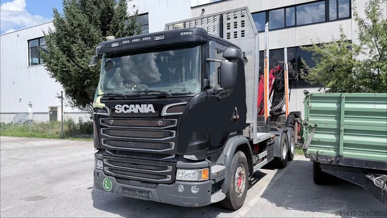 Logging truck SCANIA R490 6x4 Holzlkw mit Epsilon Kran Bj 2017