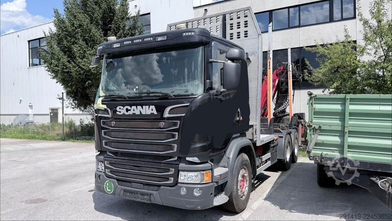 Logging truck SCANIA R490 6x4 Holzlkw mit Epsilon Kran Bj 2017