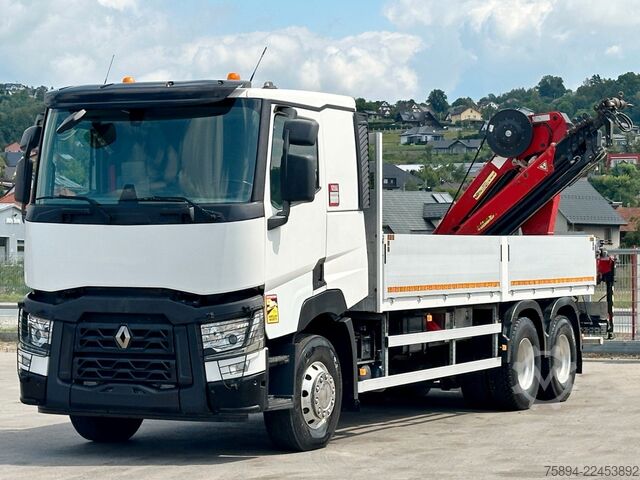 Truck mounted crane RENAULT C 460 * HMF 1510 K6 + FUNK * 6x4