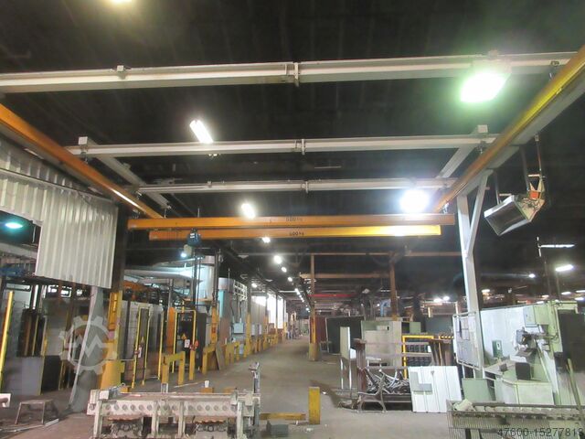 Kranhimmel Kran Hallenkran Kranbahn Demag Erikkila Portalkran 13x7m 2x 0,5t 2x Demag Kettenzug 2x500KG Kran
