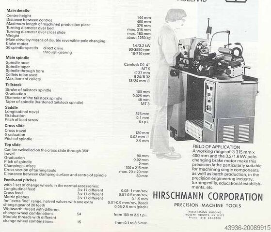 Centerdrehmaschine AI HEMBRUG ERGONOMIC AI Hemburg Ergonomic