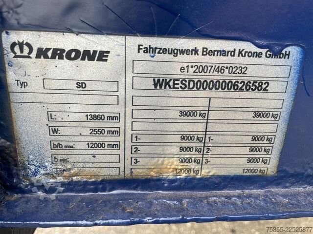 Volume transport Krone Mega Mega / Volume / BPW Axles / Drumbrakes