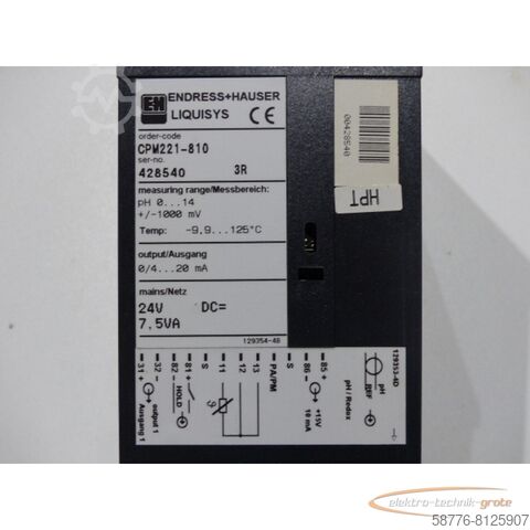 Komponente Endress+Hauser CPM221-810 Meßumformer / Regler  !