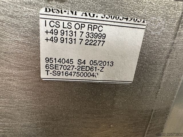 SIEMENS SIMOVERT MASTERDRIVES VC FREQUEN SIEMENS 6SE7023-4EC61