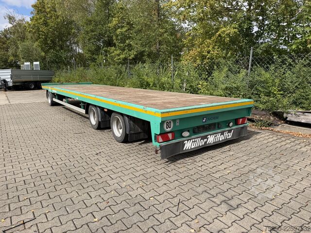 Tieflader Anhänger Müller-Mitteltal TP 24,0  3 Achs Jumbo Prischen 9,40 m, Wenig Benutzt