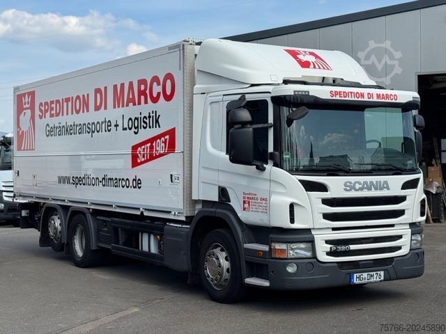 Beverage truck SCANIA P 320 / LBW / 2x AHK / LENKACHSE / 18 PAL
