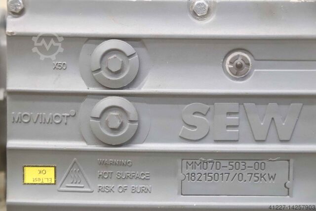 Geared motor 0.55/0.055 kW 596 - 123 rpm SEW-Eurodrive SA37 DRS71S4/MM07 MM07D-503-00