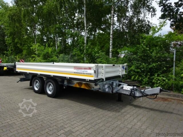 Tipper trailer Möslein TTD 11 Weiß  neuer Tandem 3- Seitenkipper Tieflader-- Neufahrzeug --