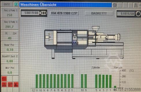 Spritzgießmaschine KraussMaffei KM 420-1900 C2 MC4