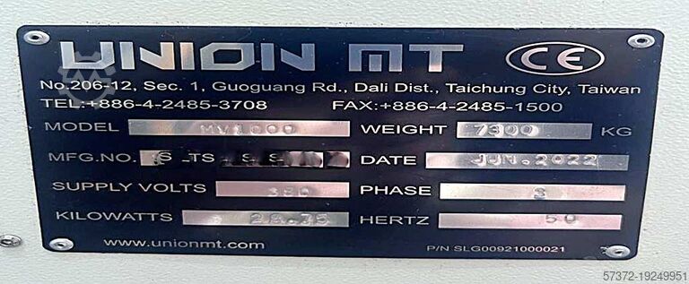 CNC Machining Center Wiesser MV 1000