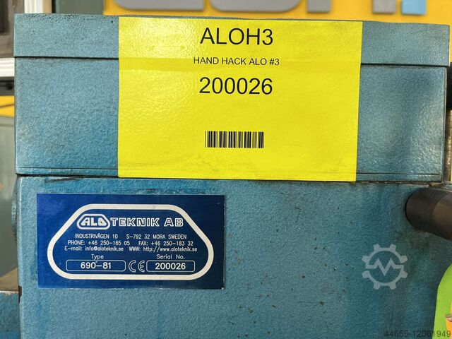 Setting and induction of hacksaw blades ALO Teknik 690-81