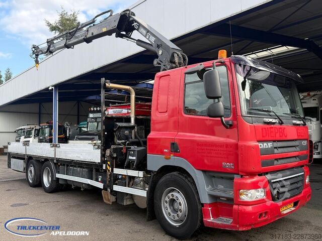 Open body DAF CF 85.360 Euro 5, HIAB 244 EP-3 Hiduo, Stuuras