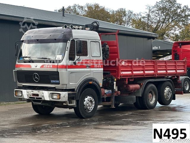 Kipper LKW MERCEDES-BENZ 1944 s 6x2 DSK Hiab-Ladekran