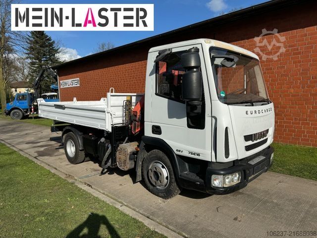Dreiseitenkipper IVECO ML75E16 3 S-Kipper Kran PK  9,4m-550 kg Greifer
