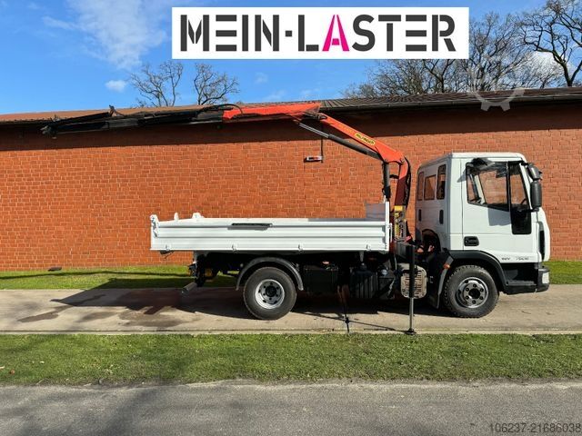 Dreiseitenkipper IVECO ML75E16 3 S-Kipper Kran PK  9,4m-550 kg Greifer