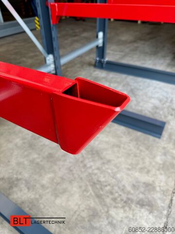 Cantilever racking, heavy-duty racking for long goods ca. 4 lfm. Kragarmregal H: 400cm ,Fuß +3 650 kg Belastung pro Arm , Langgutregal