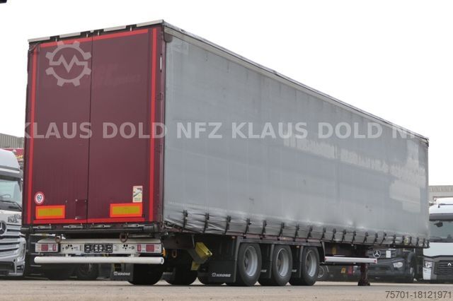 Open semitrailer with tarp KRONE Pritsche Plane XL MegaLiner BPW Edscha Bordwände