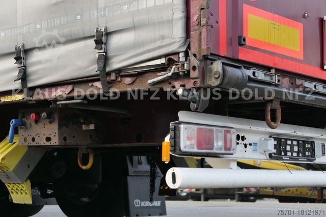 Open semitrailer with tarp KRONE Pritsche Plane XL MegaLiner BPW Edscha Bordwände