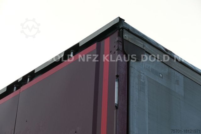 Open semitrailer with tarp KRONE Pritsche Plane XL MegaLiner BPW Edscha Bordwände