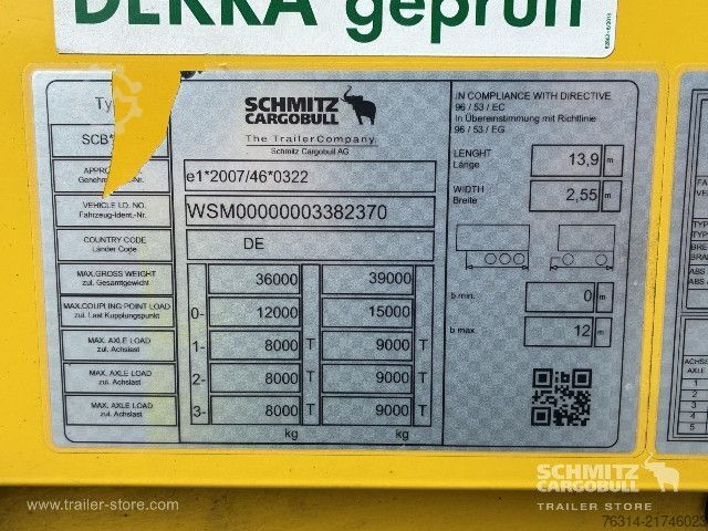 Open semitrailer with tarp Schmitz Cargobull Curtainsider Standard Getränke