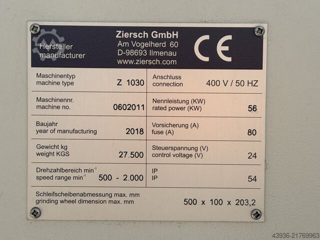 Surface grinder Ziersch - Z1030 Ziersch Z1030