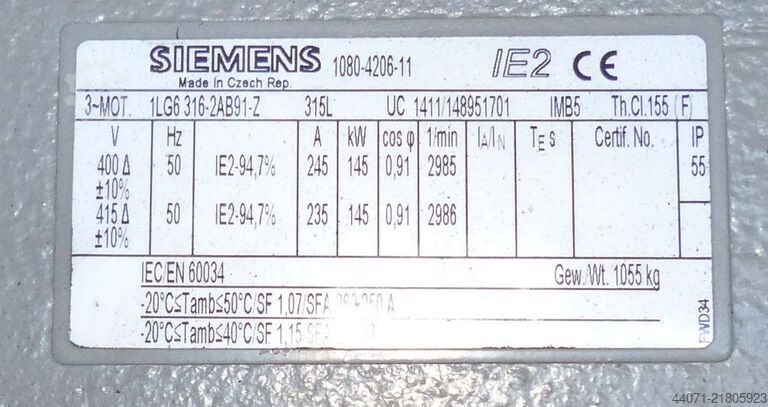 Screw compressor ZR145 Atlas Copco ZR145