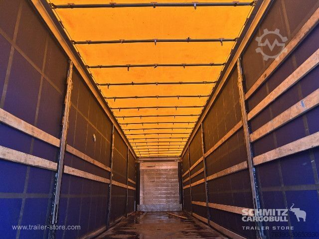 Open semitrailer with tarp Schmitz Cargobull Semitrailer Curtainsider Mega