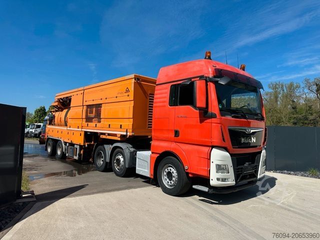 Vacuum tank truck MAN Assmann Auflieger Saug-Druck-Kombi  / Recycler