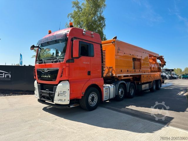Vacuum tank truck MAN Assmann Auflieger Saug-Druck-Kombi  / Recycler