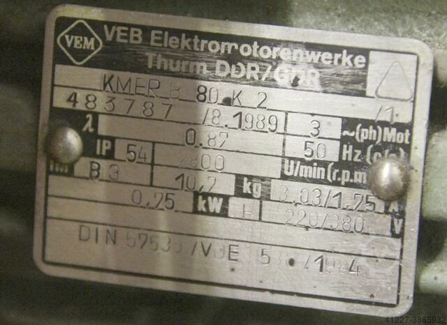 Dust extractor fan 0,37 kW unbekannt Anschluß 190 mm