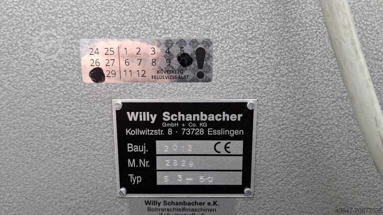 Bohrerschleifmaschine, Werkzeugschleifmaschine Schanbacher s3-50