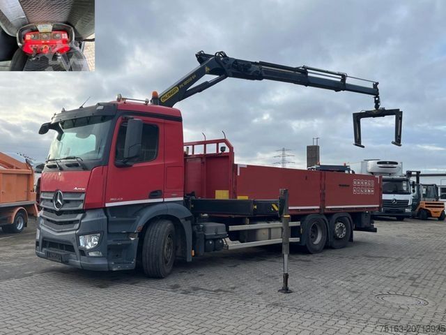 LKW mit Pritsche (offen) MERCEDES-BENZ Antos 2542 6x2 Pritsche Kran Palfinger PK 18002.
