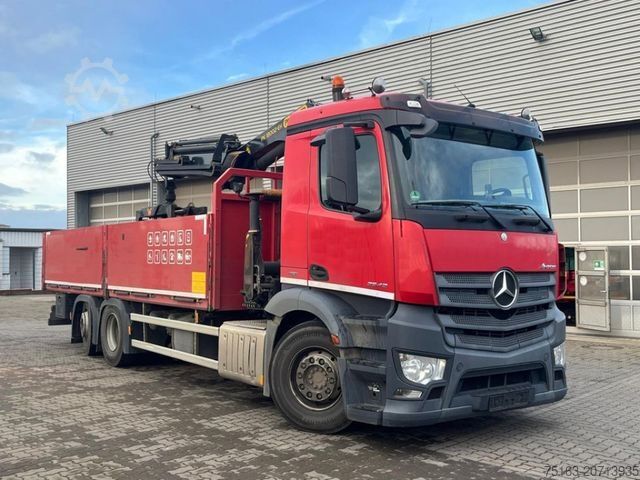 LKW mit Pritsche (offen) MERCEDES-BENZ Antos 2542 6x2 Pritsche Kran Palfinger PK 18002.