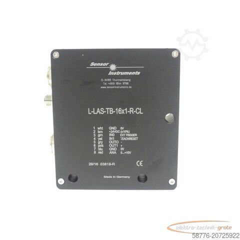 Komponente  Sensor Instruments L-LAS-TB-16x1-R-CL Laser-Durchlicht-Zeilensensor 03819-R