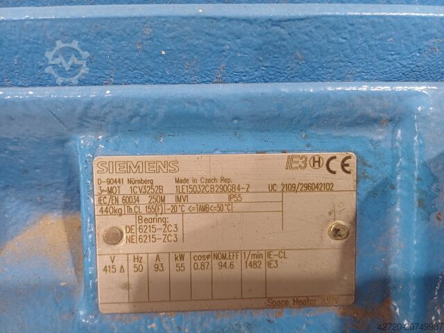 Elektromotor Siemens Drehstrom-Käfigläufer-Motor 55 kW