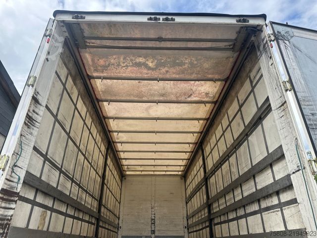 Flatbed truck with tarp DAF XF460 6x2 Plane Retarder Stapler Lenk Edscha