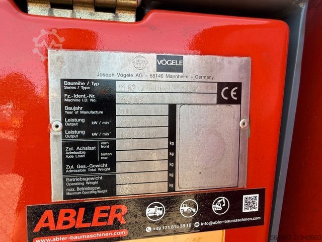 Asphalt mixing plant VÖGELE Super 1800-2 Nivellierung 650cm Arbeitsbreite