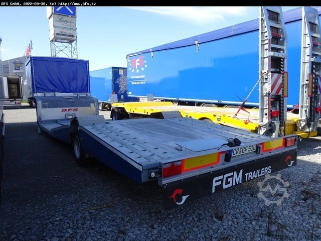 Low loader semitrailer  Semi Trailer 19 AF 1-Achs Tieflader Plane