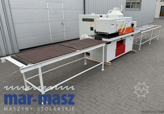 Crawler-type multi-blade saw with feed table x 2 Torwegge H34 380/120