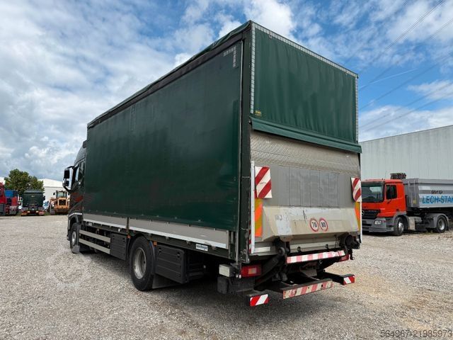Flatbed truck with tarp VOLVO FH460 Pritsche Plane LBW Klima Retarder